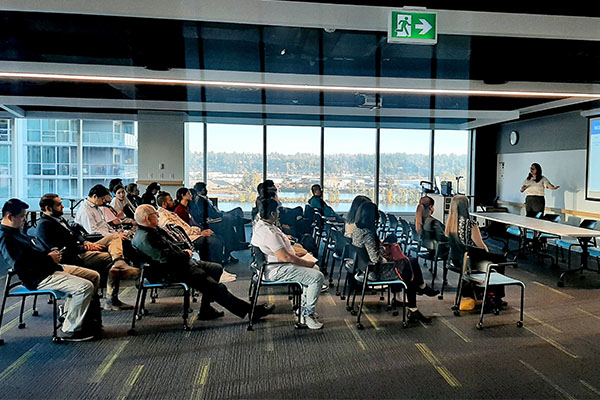 Attendees at Career Panel Event Listening to Speaker