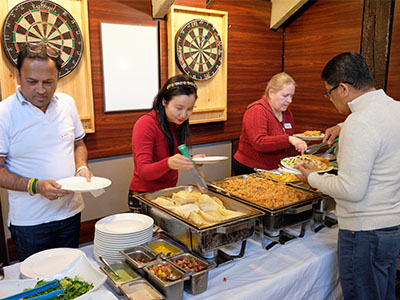 Taco bar at Holiday Social