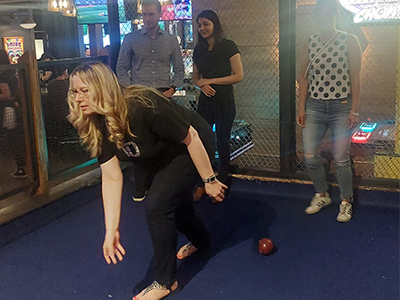 Vancouver Chapter Networking Social Event Attendees Playing Bocce Ball
