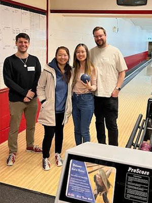 Attendees ready to bowl