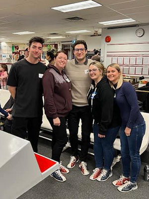 Attendees ready to bowl