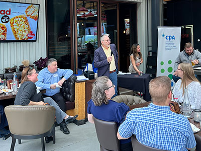 Ed Ratuski addresses attendees