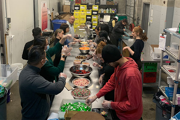 Chapter Volunteers busy at work 