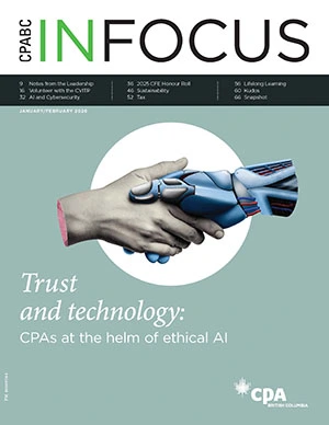 Cover icon of the January/February 2026 issue of CPABC in Focus