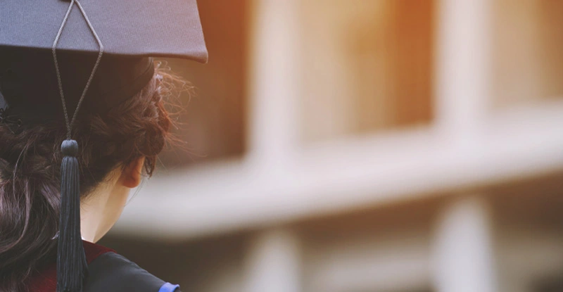 Shot of graduation hats during commencement success graduates of the university